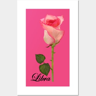 Libra Zodiac Horoscope Rose hand drawn art Posters and Art